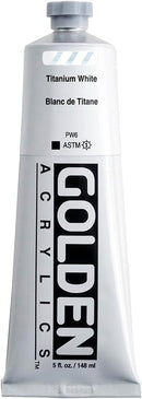 GOLDEN Heavy Body Acrylics, Titanium White, 5 fl. oz. Tube — 1