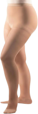 Allegro Women's Sheer Compression Pantyhose 20-30 mmHg Firm Support Hosiery | Tall | Fawn — 1