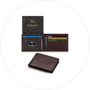 RUNBOX Wallet for Men -Slim Rfid Leather Mens Bifold Novelty Wallets 2 ID Window With Gift Box Men's Accessories