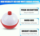 Fishing Bobbers Set Snap Hard ABS on Red/White Fishing Floats Bobbers Push…