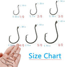 Afmivs Fishing Hooks Saltwater, 160PCS Circle Hooks Saltwater, Fish Hooks for…