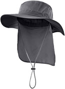 Home Prefer Mesh Sun Hat with Neck Flap, UPF 50+, Wide Brim