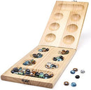AMEROUS Wooden Mancala Board Game Set - Upgraded Larger Size - 72+8 Bonus…
