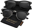 KALIYADI Polarized Sunglasses, Semi-Rimless, UV Blocking