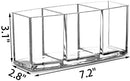 Acrylic Makeup Brush Organizer Holder Clear Cosmetic Brushes Storage with 3…