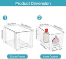 Vtopmart 4 Pack Large Stackable Storage Drawers, Clear