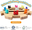 Mexican Train Dominoes Accessories Set with Wooden Hub (Felted Bottom) -…