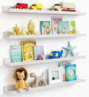 Forbena 36 Inch Floating Shelves for Wall 4-Pack, Large Nursery Book Shelves…