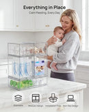 Vtopmart Stackable Storage Drawers Set of 5, Clear Plastic Organizer Bins for…