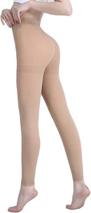 AMZAM 20-30 mmHg Compression Pantyhose for Women & Men | 20-30mmhg Footless Beige | Medium — 6