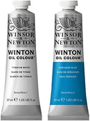 Winton Oil Colour Paint Pack with 37ml Titanium White & 37ml Cerulean Blue — 3