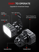 Cuvccn Bike Lights Super Bright, Rechargeable Bicycle Lights Set Multiple Modes, Waterproof Bike Lights for Night Riding/Cycling Safety, Front and Back Bike Reflectors Light, Long Battery Life | 2 Led*1 — 6