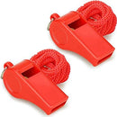Whistle, Red Emergency Whistle with Lanyard, 2PCS Super Loud Plastic Whistles…