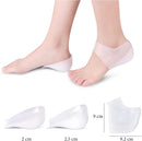 Dr.Pedi Height Increase Heels Cushion Insole, Gel Heel Invisible Height Elevators, Heal Dry Cracked Heels Arch Support Heel Protectors 2.5CM - White — 2