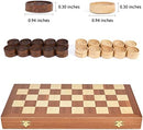 VAMSLOVE 15inch Checkers Folding Wooden Game Set, 100 Square Checkerboard…