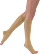 JOBST UltraSheer Knee-High Compression Stockings for Women - Open Toe - Medical Compression 20-30 | Honey | X-Large — 1