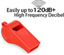 Whistle, Red Emergency Whistle with Lanyard, 2PCS Super Loud Plastic Whistles…