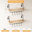 Olakee Floating Wall Shelves for Kitchen Bathroom Coffee Nook with 10…