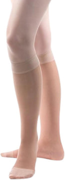 Allegro Knee High Sheer 20-30 mmHg Compression Socks for Men & Women | X-Large | Nude — 1