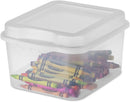 Sterilite FlipTop, Stackable Small Storage Bin with Hinging Lid, Plastic Container to Organize Desk at Home, Classroom, Office, Clear, 1-Pack — 7
