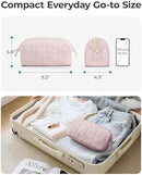 BAGSMART Makeup Bag Travel Toiletry Bag, Wide-open Zipper Pouch, Pink