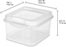 Sterilite FlipTop, Stackable Small Storage Bin with Hinging Lid, Plastic Container to Organize Desk at Home, Classroom, Office, Clear, 1-Pack — 6