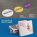 300pc Denomination Fake Plastic Poker Chips Set Counting Chips Mahiong Chips…