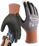 Schwer 6 Pairs Work Gloves Sandy Nitrile Coated, Touchscreen, LT5626, L