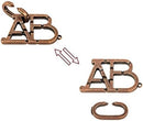 SHUYUE ABC Metal Puzzle Lock IQ Test Mind Game Toys Brain Teaser Metal Puzzles Magic Trick Toy Metal IQ Puzzle for Kids and Adults — 4