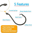 Afmivs Fishing Hooks Saltwater, 160PCS Circle Hooks Saltwater, Fish Hooks for…