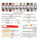 44pcs Leather Sewing Kit, Leather Working Tools With Waxed Thread, 4mm Prong Punch, Sewing Awl And Large-Eye Stitching Needles, Leather Tools And Supplies For Beginner