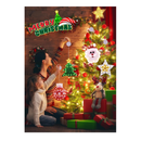 Christmas Window Decorations Lights Christmas Window Silhouette Lighted Sign Battery Operated Backdrop String Lights with Suction Cup Hook for Holiday Outdoor Indoor Decor, 4 Pcs