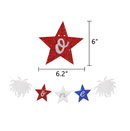 4th of July 1st Birthday Banner One Cake Topper Patriotic Cake Smash Photo Prop Highchair Party Decoration Red White Blue Paper Tassel Balloons