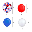 4th of July 1st Birthday Banner One Cake Topper Patriotic Cake Smash Photo Prop Highchair Party Decoration Red White Blue Paper Tassel Balloons