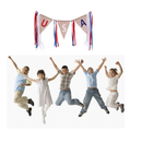 4th of July Decoration USA Burlap Banner with Tassels US American Independence Day Party Decor for Outside Outdoor Home