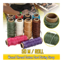50m/roll 150D 0.8mm Waxed Thread Cotton Cord，Hand Stitching Thread For Leather Handicraft Tool Material Diy Accessories，Household Supplies