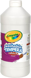 Crayola Washable Tempera Paint For Kids, White Paint, Classroom Supplies, Non Toxic, 32 Oz Squeeze Bottle | 32 Fl Oz (Pack of 1) — 1