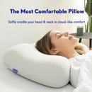 C CUSHION LAB Deep Sleep Pillow, Patented Ergonomic Contour Design for Side & Back Sleepers, Orthopedic Cervical Shape Gently Cradles Head & Provides Neck Support & Shoulder Pain Relief - Calm Grey — 1