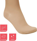 JOBST UltraSheer Waist High 20-30 mmHg Compression Stockings Pantyhose, Closed Toe, Small, Natural — 4