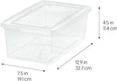 IRIS USA 6-Pack 6 Qt Storage Bins with Lids, Clear, Stackable — 2