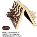 AMEROUS 15 Inches Magnetic Wooden Chess Set - 2 Extra Queens - Folding Board -…