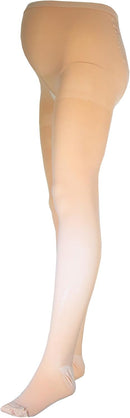 NuVein Medical Compression Plus Size Full Figure Pantyhose, 20-30 mmHg Support, Opaque, Beige, Medium | 20 - 30 mmHg — 3