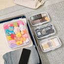 WELPIRT 4 pcs Clear Zipper Pouches,Hard Shell Zipper Case