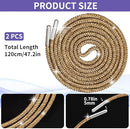 Rhinestone Shoe Laces,Rhinestone Laces for Sneakers,Crystal Shoe Lace for Sneakers,Crystal Shoes Lace for Sweatpant | Mysterious Gold Crystal | Quantity: 2 Pcs — 2
