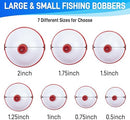 Fishing Bobbers Set Snap Hard ABS on Red/White Fishing Floats Bobbers Push…