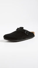 Birkenstock Women's Boston Suede Clogs – Black Suede — 2