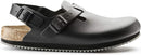Birkenstock Women's Tokio Super Grip Leather Clogs – Black — 5