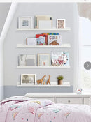 Forbena 36 Inch Floating Shelves for Wall 4-Pack, Large Nursery Book Shelves…