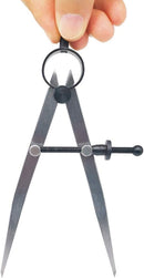 6 Inch Adjustable Lockable Steel Divider Wing Leather Compass — 5