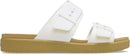 Crocs Women's Brooklyn Buckle Low Sandals – Chalk/Tan — 2
